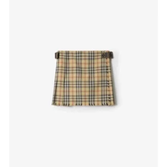 Mini kilt din lână cu model în carouri
