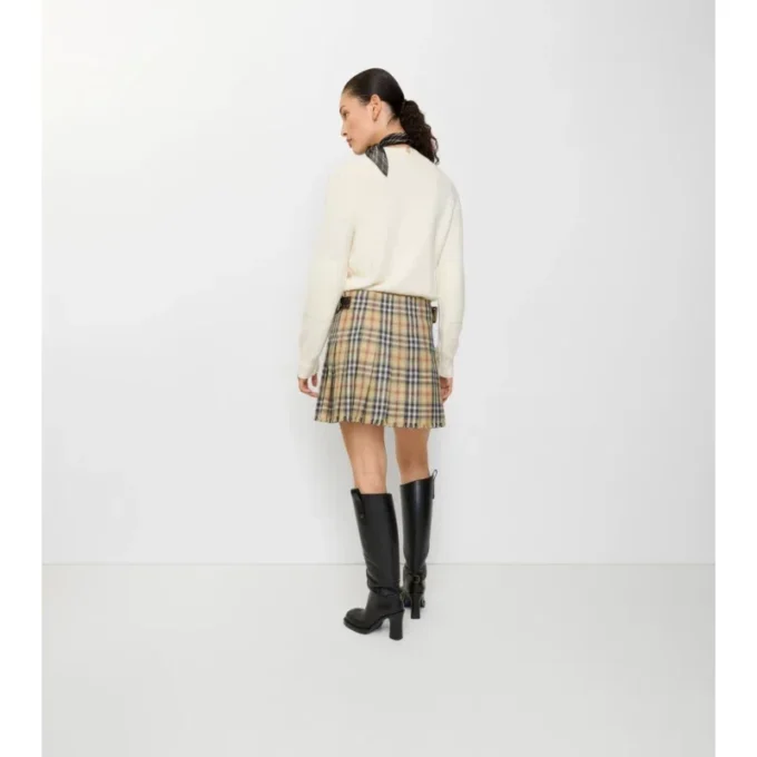 Mini kilt din lână cu model în carouri Mini kilt din lână cu model în carouri