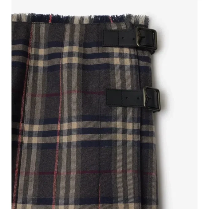 Mini kilt din lână cu model în carouri Mini kilt din lână cu model în carouri