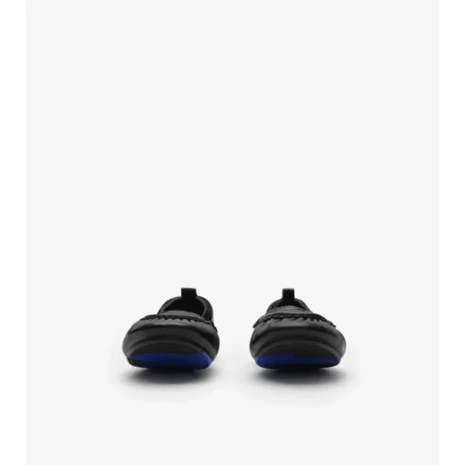 Mocasini din piele de culoare bej