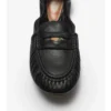 Mocasini din piele de culoare bej