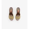 Mule din piele cu model în carouri Mule din piele cu model în carouri