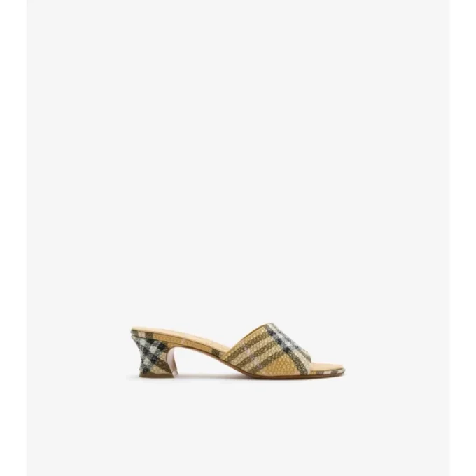Mule Sloane cu model în carouri din strasuri Mule Sloane cu model în carouri din strasuri