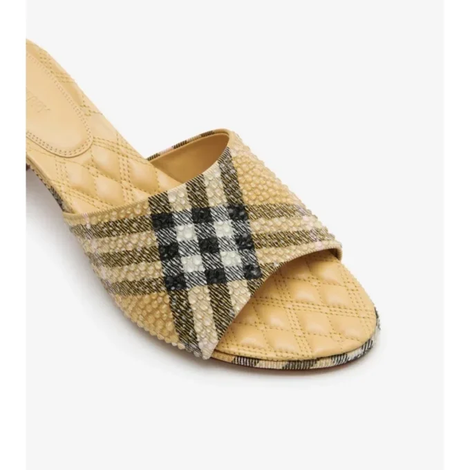 Mule Sloane cu model în carouri din strasuri Mule Sloane cu model în carouri din strasuri