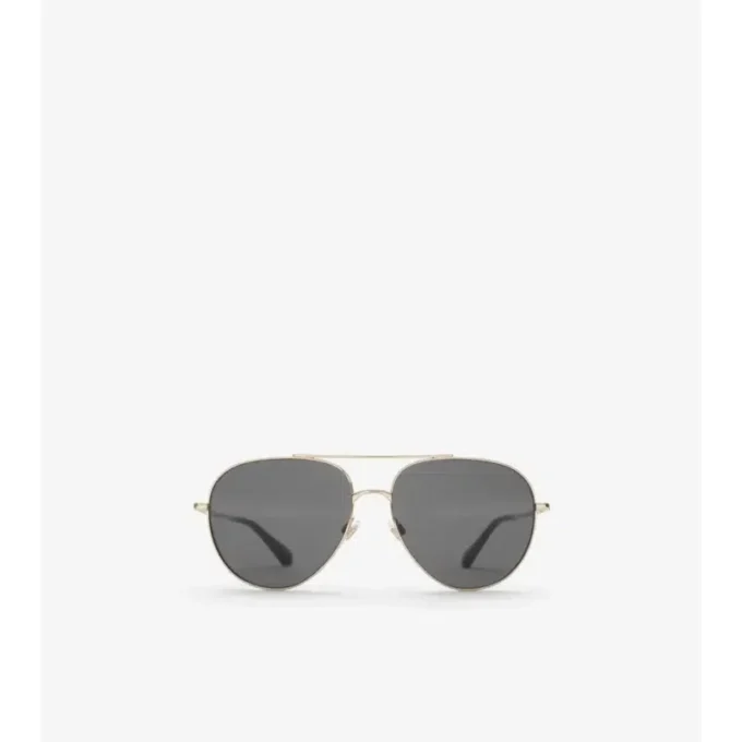 Ochelari de soare Aviator cu rame metalice în carouri