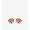 Ochelari de soare Aviator cu rame metalice în carouri