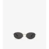 Ochelari de soare ovali Metal Check Ochelari de soare ovali Metal Check