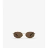 Ochelari de soare ovali Metal Check Ochelari de soare ovali Metal Check
