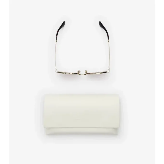 Ochelari de soare ovali Metal Check Ochelari de soare ovali Metal Check