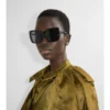 Ochelari de soare polarizați cu ramă pătrată și model Tubular Check