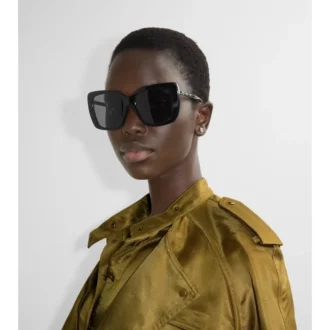 Ochelari de soare polarizați cu ramă pătrată și model Tubular Check
