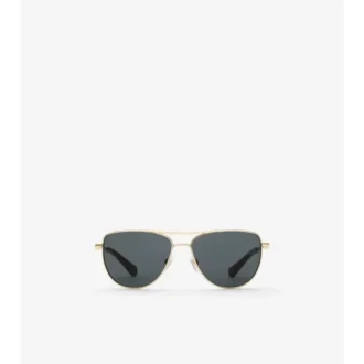 Ochelari de soare pătrați cu logo metalic Ochelari de soare pătrați cu logo metalic