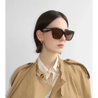 Ochelari de soare pătrați cu model în carouri