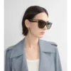 Ochelari de soare pătrați cu model în carouri