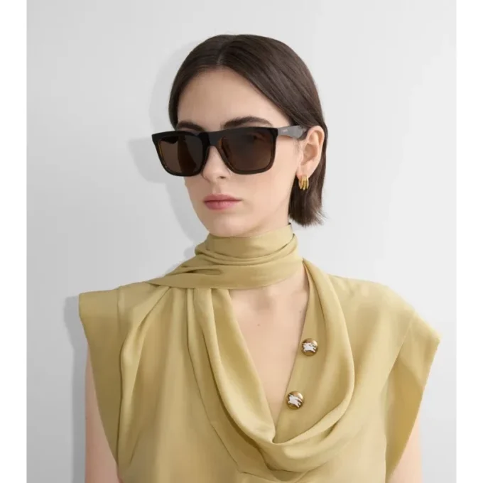Ochelari de soare pătrați cu model în relief