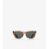 Ochelari de soare rotunzi cu model în carouri Ochelari de soare rotunzi cu model în carouri