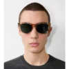 Ochelari de soare rotunzi cu model în carouri Ochelari de soare rotunzi cu model în carouri