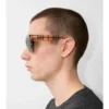 Ochelari de soare rotunzi cu model în carouri Ochelari de soare rotunzi cu model în carouri