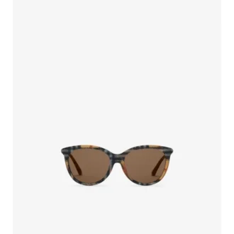 Ochelari de soare rotunzi cu model Tubular Check Ochelari de soare rotunzi cu model Tubular Check