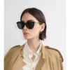 Ochelari de soare rotunzi cu model Tubular Check Ochelari de soare rotunzi cu model Tubular Check