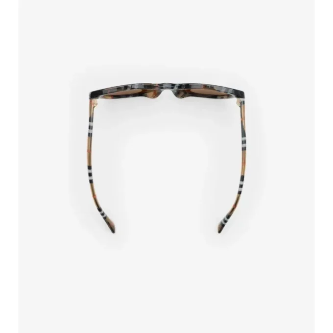 Ochelari de soare rotunzi cu model Tubular Check Ochelari de soare rotunzi cu model Tubular Check