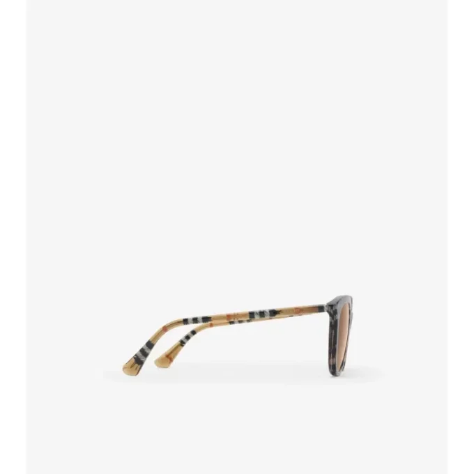 Ochelari de soare rotunzi cu model Tubular Check Ochelari de soare rotunzi cu model Tubular Check