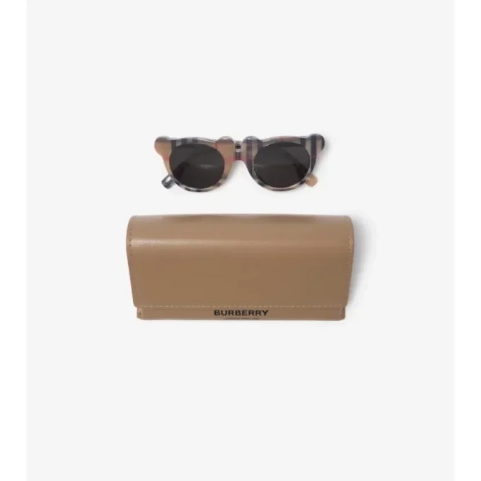 Ochelari de soare Teddy Bear cu model în carouri Ochelari de soare Teddy Bear cu model în carouri