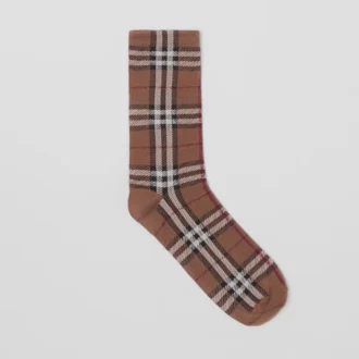 Șosete din bumbac și cașmir cu model Vintage Check în carouri