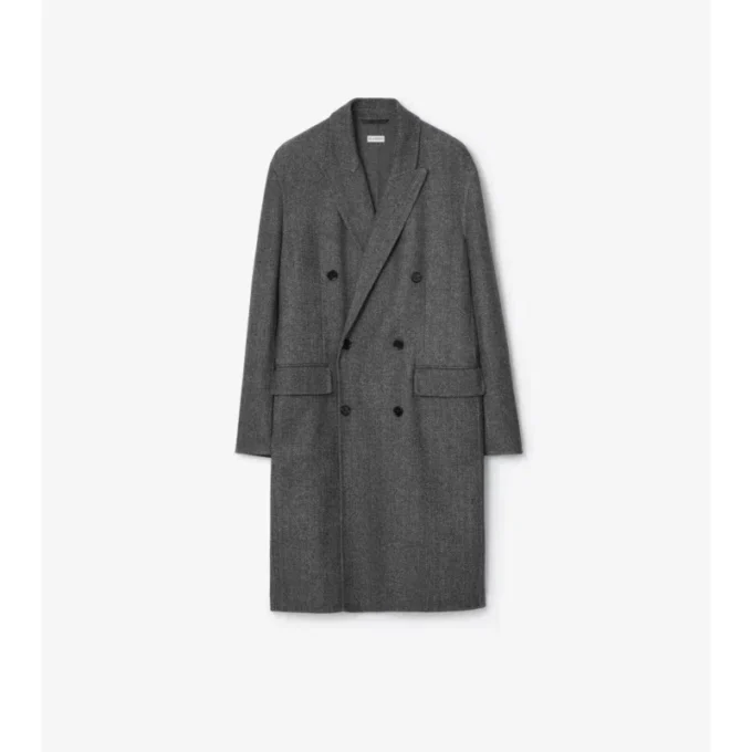 Palton croit din lână cu model în zig-zag