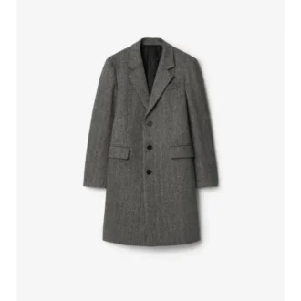 Palton croit din lână cu model în zig-zag Palton croit din lână cu model în zig-zag