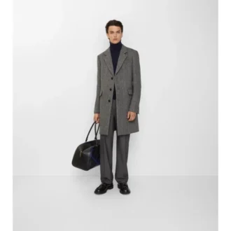 Palton croit din lână cu model în zig-zag Palton croit din lână cu model în zig-zag
