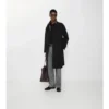 Palton lung reversibil din lână cu imprimeu în carouri Parkbury Car Coat