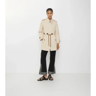 Palton scurt Stonehaven din Gabardine Car Coat