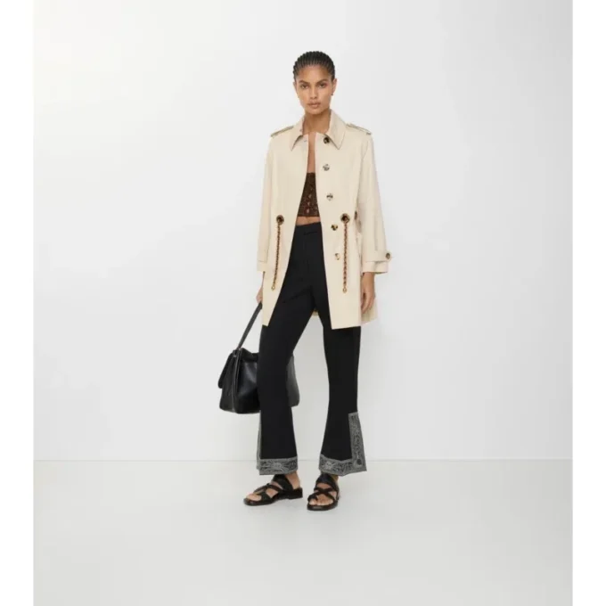 Palton scurt Stonehaven din Gabardine Car Coat Palton scurt Stonehaven din Gabardine Car Coat