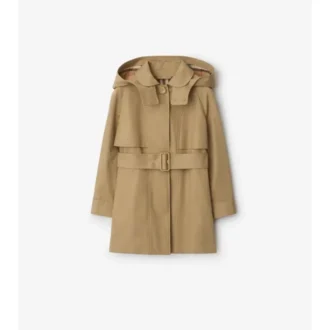 Palton trench din bumbac cu glugă Palton trench din bumbac cu glugă