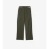 Pantaloni cargo din Gabardine cu borduri în carouri Pantaloni cargo din Gabardine cu borduri în carouri