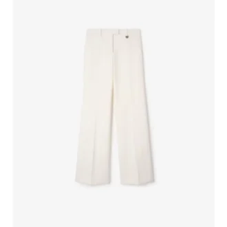 Pantaloni croiți din amestec de bumbac Pantaloni croiți din amestec de bumbac