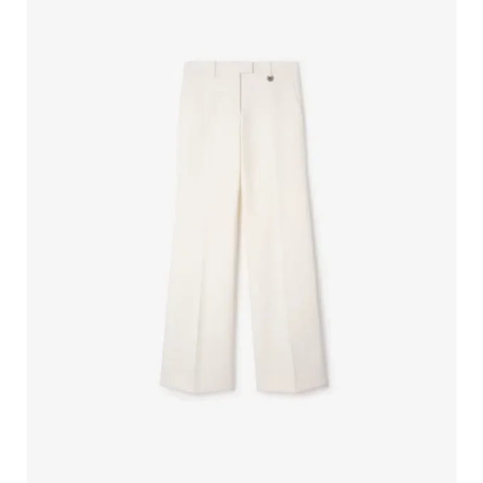 Pantaloni croiți din amestec de bumbac