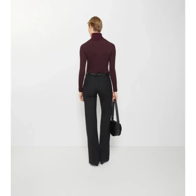 Pantaloni croiți din amestec de lână Pantaloni croiți din amestec de lână
