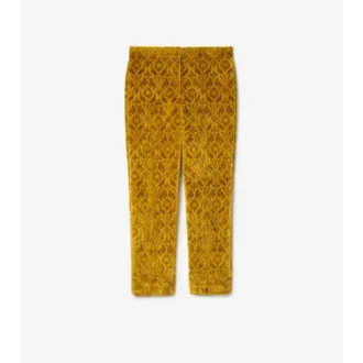 Pantaloni croiți din catifea barocă