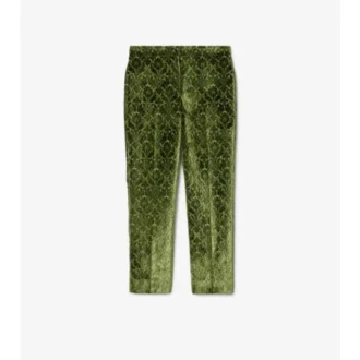 Pantaloni croiți din catifea barocă