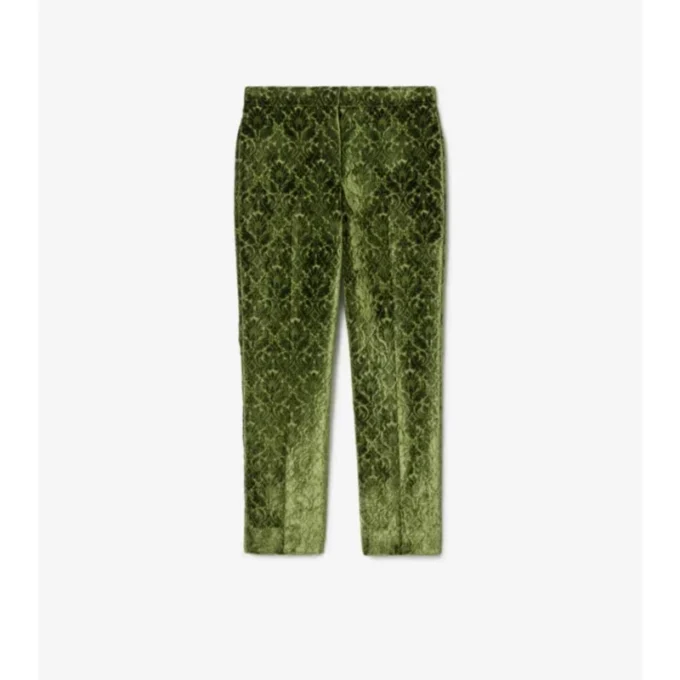 Pantaloni croiți din catifea barocă Pantaloni croiți din catifea barocă