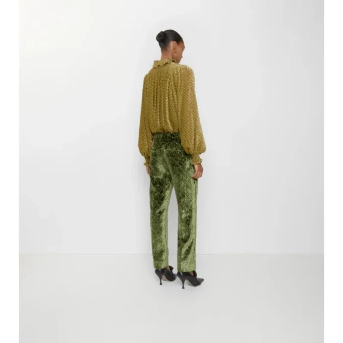 Pantaloni croiți din catifea barocă Pantaloni croiți din catifea barocă