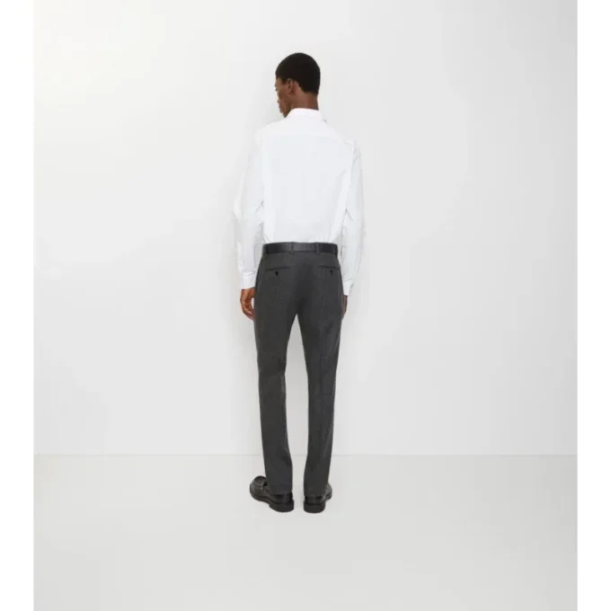 Pantaloni croiți din flanel de lână