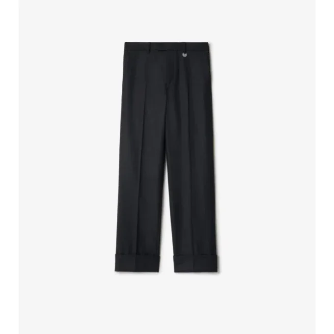 Pantaloni croiți din lână Pantaloni croiți din lână