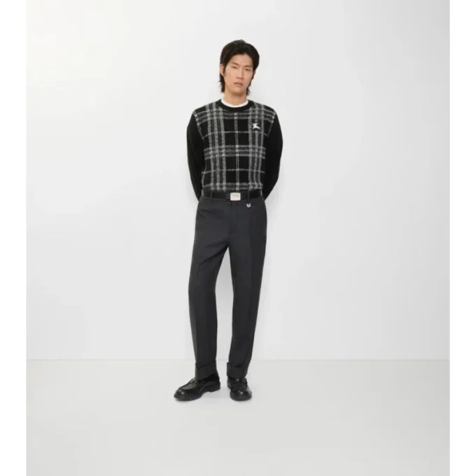 Pantaloni croiți din lână Pantaloni croiți din lână