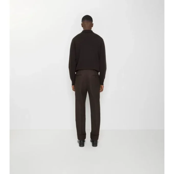 Pantaloni croiți din lână Pantaloni croiți din lână