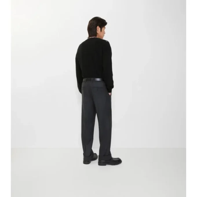 Pantaloni croiți din lână Pantaloni croiți din lână