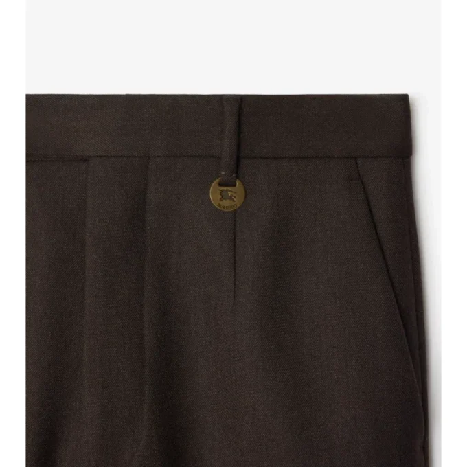 Pantaloni croiți din lână Pantaloni croiți din lână