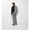 Pantaloni croiți din lână cu imprimeu Puppytooth Check